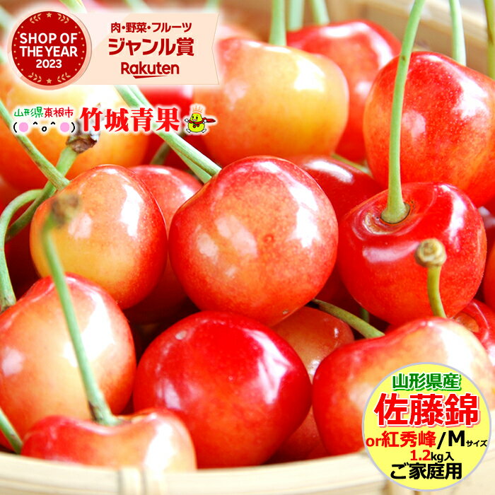 【6月下旬から順次出荷予定】ご家庭用 さくらんぼ 佐藤錦or紅秀峰 1.2kg (露地/Mサイズ/バラ詰め/フードパック)【 露地 露地物 訳あり 山形県産 サクランボ 果物 フルーツ 人気 売れ筋 ランキング入賞 山形県 送料無料 お取り寄せ わけあり 】