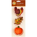 WILTON(ウィルトン)オータム 3PC クッキーカッターセット【 ハロウィン 】 製菓道具 お菓子作り 道具 クッキー型 セット かぼちゃと葉っぱと小鳥のオ...