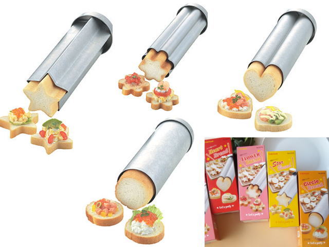 筒型のパン焼き型　ハート/スター/サークル/フラワーо製菓道具_お菓子作りアイテム_パン器具_かわいいカナッペパン焼き型