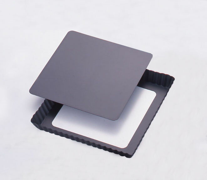 BLACKセパトタルト型 角 21cm タルト キッシュ 型 ケーキ型 ケーキ焼き型 型 モールド 製菓用 製菓道具_お菓子作りアイテム_セルクル(ケーキ型)_丸型_タルト_キッシュに使いやすいスクエア形のサムネイル