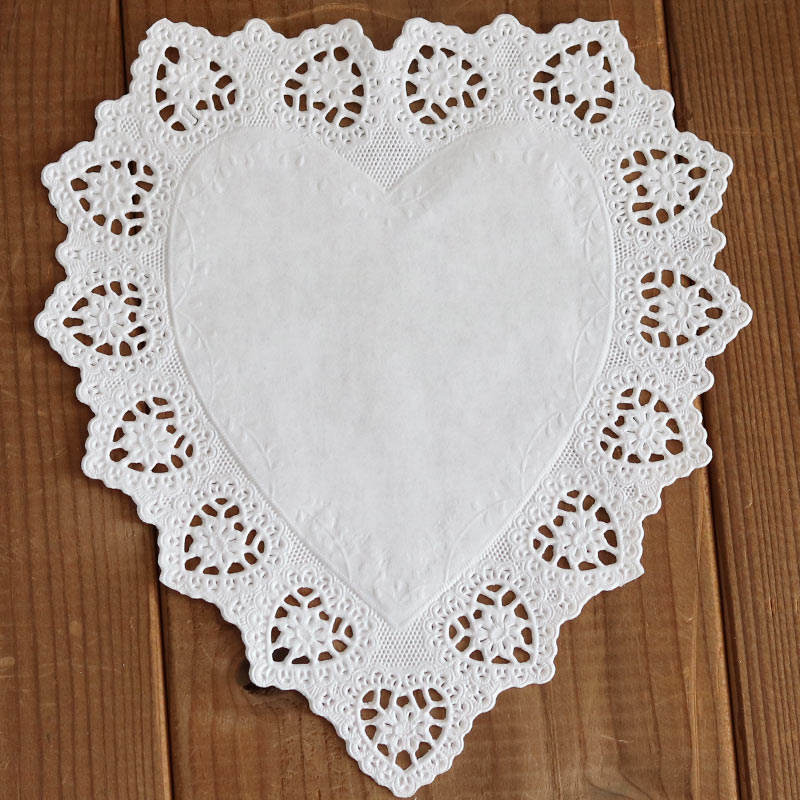 業務用 デムラー(Demmler)レースドイリー ハート 20x17cm 1,000枚(100枚×10)Demmler High-End Paper デムラーハ...