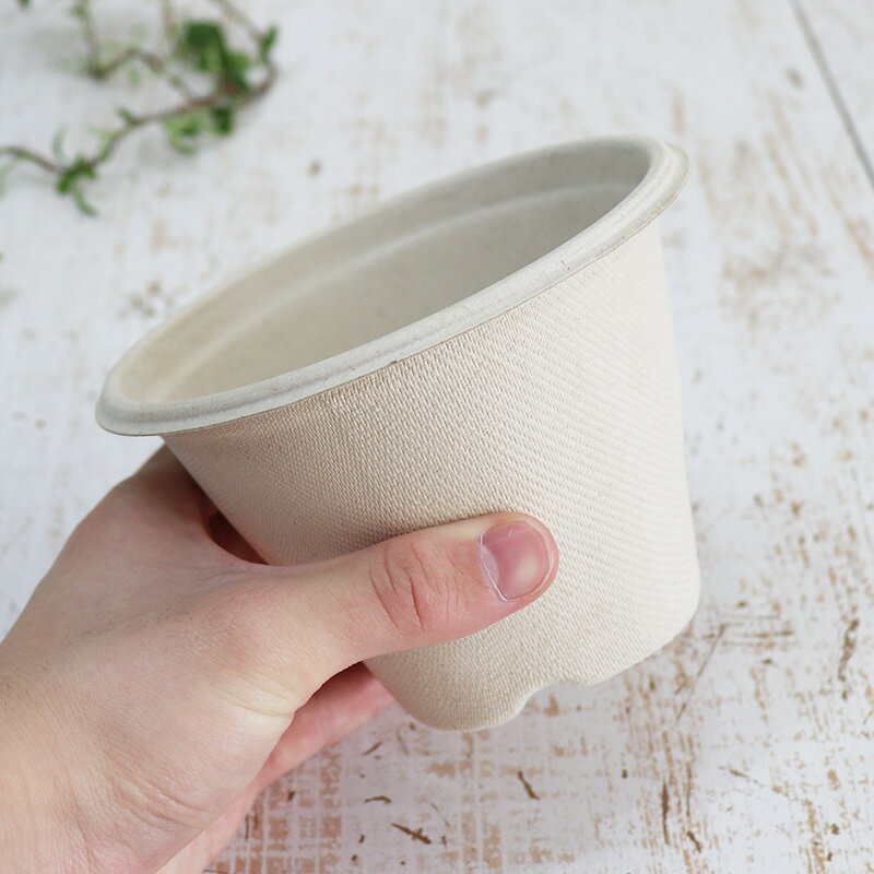 バガス 再生紙製容器 バガスモールドスープカップ 16オンス(450ml)直径125×87h1000個セット (サトウキビの搾りカスから再生された堆肥可能なパル...