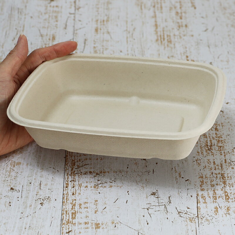 Sabert セイバート バガス 再生紙製容器 SBT-21.5×15.8cm パルプトレイ 300個セット(サトウキビの搾りカスから再生された堆肥可能なパルプ...