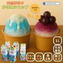 かき氷 シロップ セット 無添加 業務用 天然着色料のかき氷シロップ1L×12本セット グレープ6本+ブルーライム6本 (果汁入り・保存料不使用) 業務用 果汁...