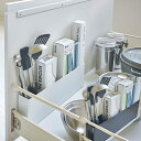 シンク下仕切り付きワイドラック TOWER タワー ホワイト ブラック 4924 4925YAMAZAKI 山崎実業 シンク キッチン 収納 シンク下 整理 ラ...