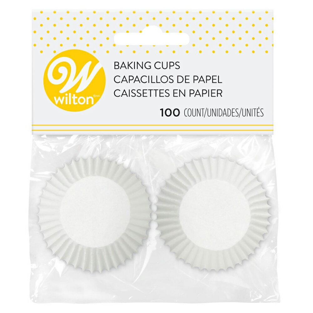 WILTON（ウィルトン） ホワイトミニマフィンカップ100PCS 100枚入り 【WILTON ウィルトン】 039 415-2507 カップケーキ マフィン カップ 紙型 ミニマフィンパン用