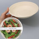 バガス 再生紙製容器 SBT-24oz パルプラウンドボール(680ml) 直径208×41h 300個セット (サトウキビの搾りカスから再生された堆肥可能なパ...