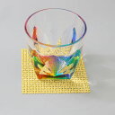 SCHON+(シェーンプラス) Wave コースター 10x10cm Yellow イエロー 12枚セット 光沢 銀 スクエア PVC製 SCHON+ by A...