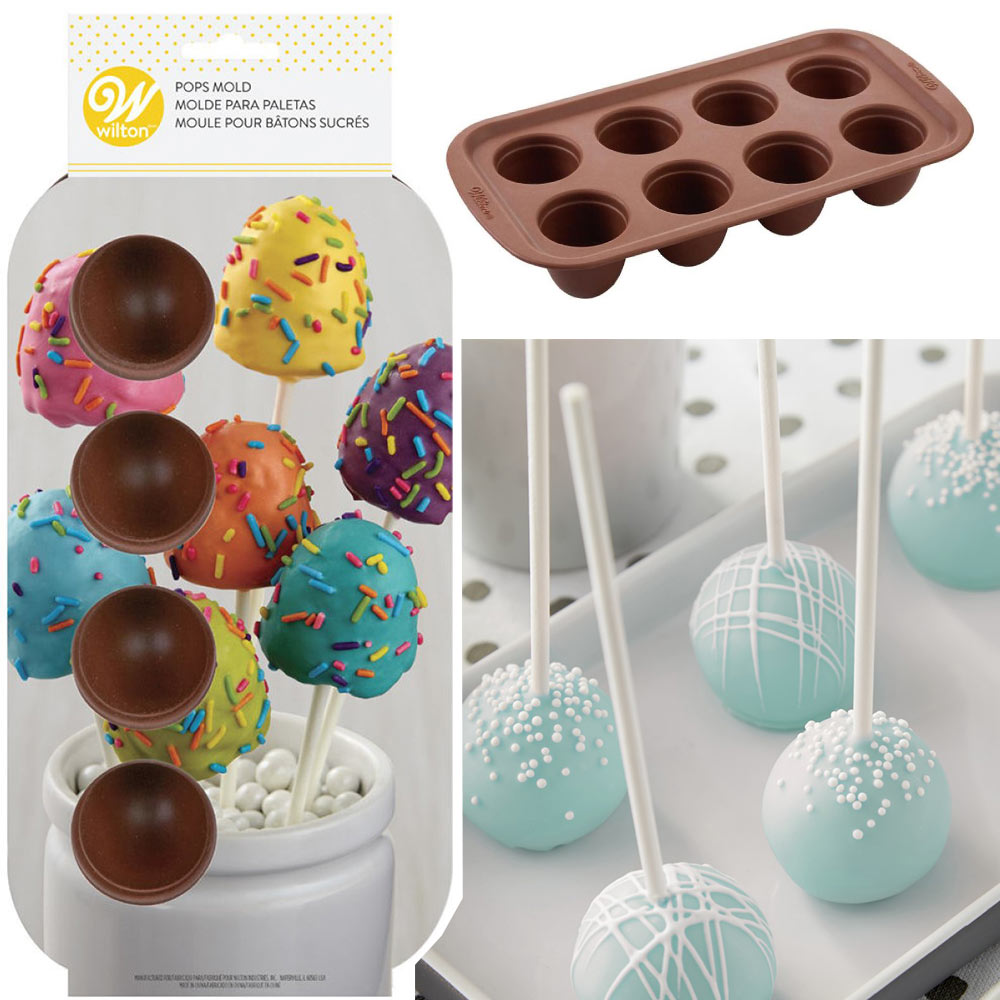 楽天ウルトラミックスWILTON （ウィルトン） ブラウニーポップ シリコンモールド 8pc Brownie Pops Silicone Mold-8 Cavity Round 【WILTON　ウィルトン】'