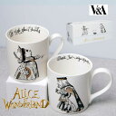 Victoria And Albert Alice In Wonderland V&A Alice His & Hersマグ 350ml 2Set 2個セット ヴィクトリア&アルバートアリス イン ワンダーランド ギフト 結婚祝い プレゼント 御祝 記念品 食器 カップ ハイティー ファインチャイナ