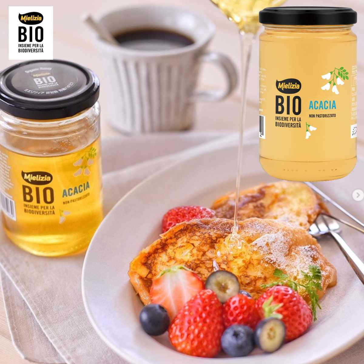 蜂蜜 はちみつ MIELIZIA (ミエリツィア) アカシアの 有機ハチミツ 400g オーガニック はちみつ ハニー イタリア産 有機はちみつ 蜂蜜 アカシア...