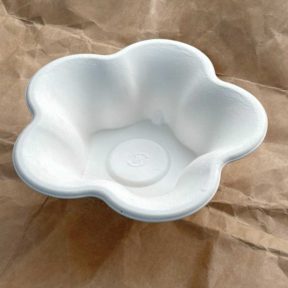 かき氷 カップ 紙製 カップ 220ml 倒れにくい 100枚 パンジーカップ パルプモールド製 紙カップ かき氷カップ 高さ3.5cm 紙業務用 自然素材 紙製 花型 使い捨て食器 縁日 うつわ お祭り 氷カップ 学園祭 文化祭 こども祭り 盆祭り ultramix-10044074 ウルトラミックス サンプル画像2