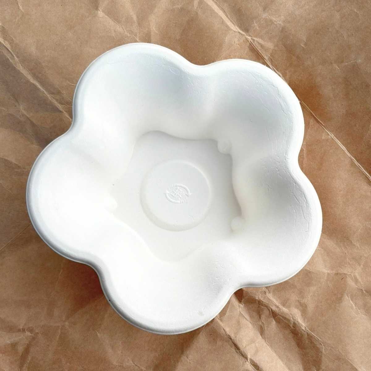 かき氷 カップ 紙製 カップ 220ml 倒れにくい 100枚 パンジーカップ パルプモールド製 紙カップ かき氷カップ 高さ3.5cm 紙業務用 自然素材 紙製 花型 使い捨て食器 縁日 うつわ お祭り 氷カップ 学園祭 文化祭 こども祭り 盆祭り ultramix-10044074 ウルトラミックス サンプル画像3