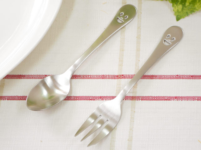 ニコ ティースプーン ケーキフォーク カトラリーコーヒースプーン フルーツフォーク カトラリー フォーク スプーン カフェ かわいい おしゃれ ステンレス ミニ...