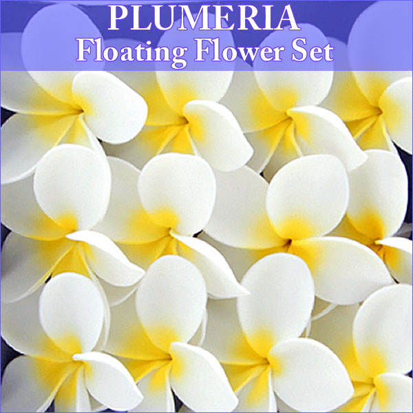 ハワイアン雑貨　プルメリアフローティングフラワーセット1セット12個入りPUFR-1203【インテリア】【SG】Hawaii ハワイ雑貨 ハワイアンのサムネイル