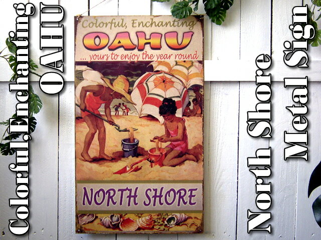ハワイアン雑貨メタルサインプレート...