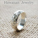 ハワイアンジュエリーの指輪（レディース） ハワイアンジュエリー リング シルバーリング　指輪Silver Ring　プルメリアスクロール・シルバーring-10ハワイアンジュエリーリング