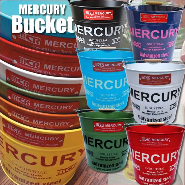 【MERCURY】BUCKET【バケツ】【小物入れ】【ブリキ缶】【Hawaii】【ハワイ　雑貨】【ハワイアン】ハワイアン雑貨