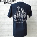 BLISS CLOSET HAWAIIブリスクローゼットハワイ　『 OHANA TEE 』 NAVY　Adult SizeHawaii ハワイ雑貨 ハワイアンハワイ買い付け　ハワイ限定　ハワイアン雑貨