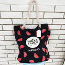 WHOLE FOODS MARKET HAWAIITAG ALOHA ROPE TOTE BAG ORGANIC WATERMELONホールフーズマーケット クイーン店 トートバッグ(13)オーガニックウォーターメロンハワイ買い付け ハワイ限定 ハワイアン雑貨