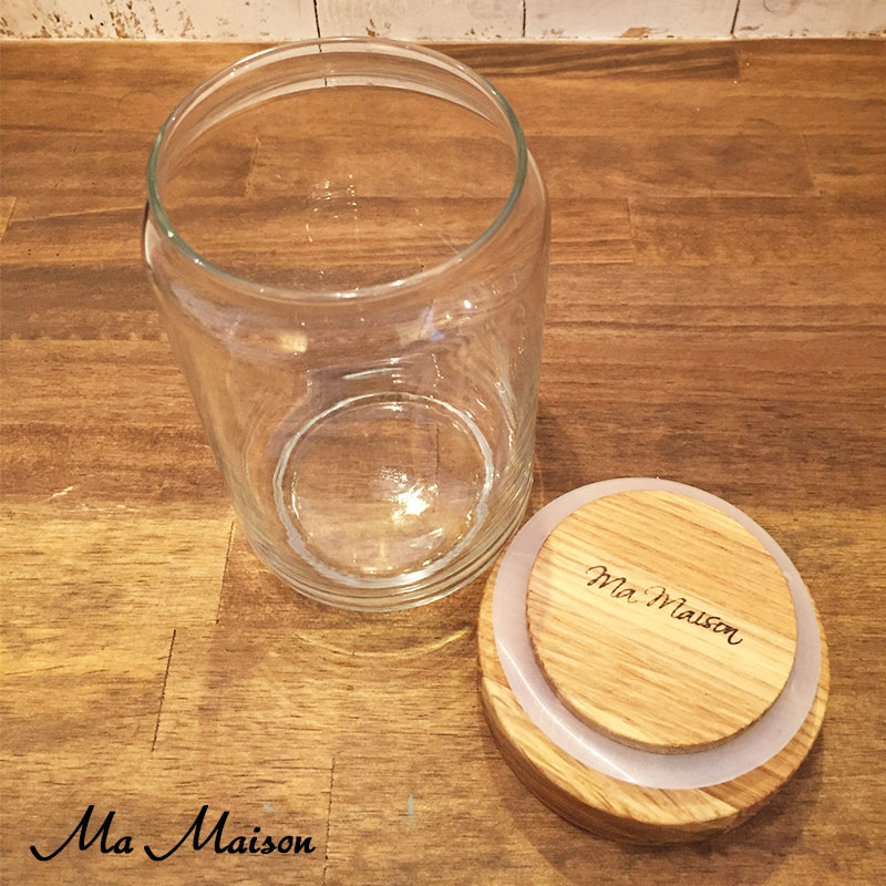 【Ma Maison】【マ・メゾン】ガラスストレイジジャーGLASS STORAGE JAR 750ML-NAT【カントリー】【カントリー雑貨】【カントリー調】【カントリー食器】【フレンチカントリー】