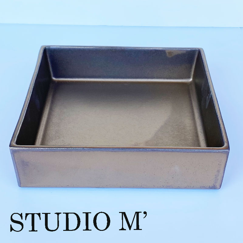 鉢 STUDIO M' スタジオエム スタジオM 食器ソブル6寸正角鉢（ブロンズ）【NEW　ITEM】【ギフト】【ナチュラル】【内祝い】【結婚祝い】【スタジオm】【ソブル】【スタジオエム　食器】