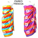 フリンジ付パレオ 大判パレオISLAND PAREO(ハイビ...