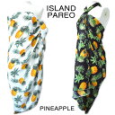 フリンジ付パレオ　大判パレオISLAND PAREO(PINEAPPLE)全6色 レーヨン製 160cm×110cm