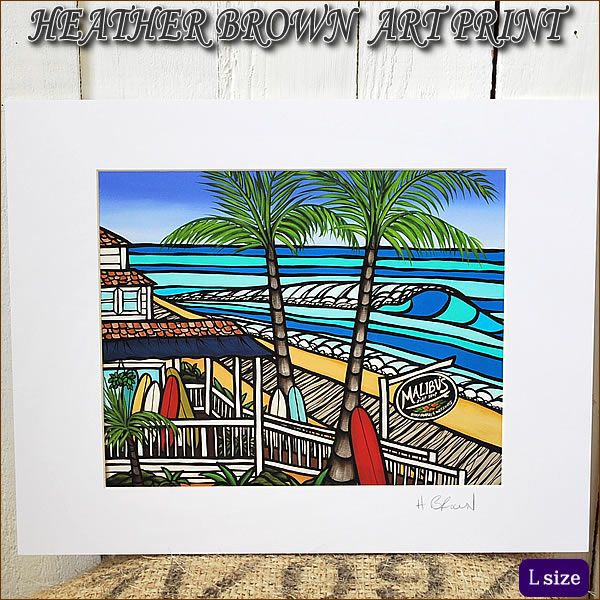 【ヘザーブラウン】【Heather Brown】ART PRINT L　MALIBU'S SURF SHOPへザー ブラウン・アートプリント【ヘザー・ブラウン】Hawaii ハワイ雑貨 ハワイアン