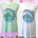 【値下げしました】【RIP CURL】　【ヘザーブラウン】【Heather Brown】レディース・タンクトップDIAMOND HEAD MUSCL TEEリップカール・へザー ブラウン デザイン【ヘザー・ブラウン】【Hawaii】【ハワイ　Tシャツ】