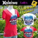 【SURF-N-SEA】【HURLEY】レディース NEW VネックTシャツサーフアンドシー＆ハーレーコラボTEE 『HALEIWA4』【Hawaii】【処分市 ハワイ 雑貨】【ハワイアン】ハワイアン雑貨