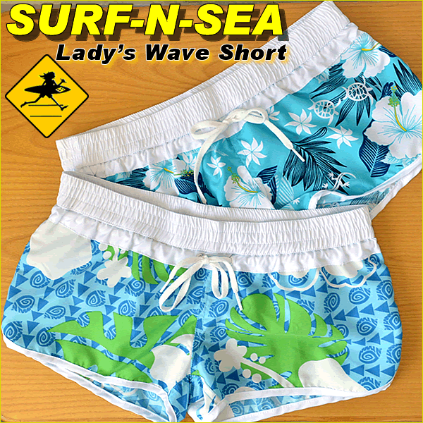 【SURF-N-SEA】レディース サーフトランクスWB04AGG WOMEN WAVE SHORT【サーフパンツ】【ボードショー..