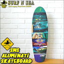 SURF-N-SEA【サーフアンドシー】 SNS ALUMINATI SKATEBOARD 5(SMALL)オリジナルアルミナティスケートボード 5サイズ：長さ60.5cm×幅17.7cm×高さ9cmタイヤサイズ：直径6cm×幅4.3cm素材：デッキ部アルミ製※写真の色合いについては、撮影環境等の問題から　 多少実際の商品とは異なることがございます。　 ご了承ください。