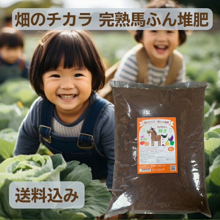【冬セール P5倍 送料込み】＼乗馬クラブ直販 高品質 馬ふん 堆肥 ／ 畑 菜園用 土作り 畑のチカラ BOR..