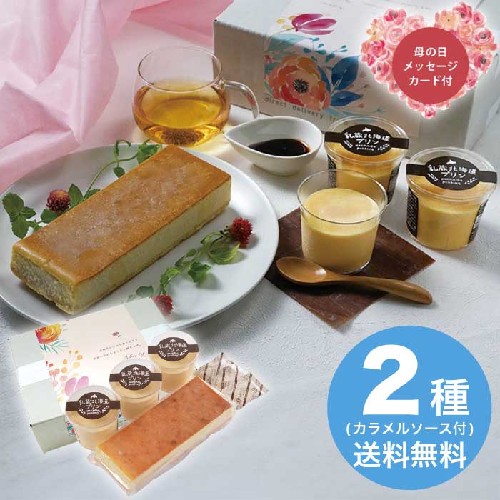 ＼期間限定クーポン付／母の日 5/8-10お届け とろける北海道プリンとチーズケーキ 2026 ギフト 洋菓子 詰め合わせ 和菓子 プリン お取り寄せ 4000円 冷凍 送料無料 食品 [直送商品]