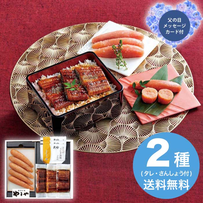 Rakuten - ＼期間限定300円OFFクーポン付／母の日 5/8-10お届け 明太子・うなぎ詰合わせ 2026 ギフト 魚介 魚介類 海鮮 お取り寄せ うなぎ たれ 和食 おかず 6000円 冷凍 送料無料 食品 [直送商品]