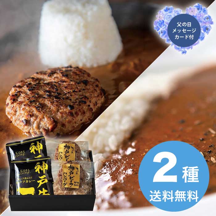 Rakuten - ＼期間限定300円OFFクーポン付／母の日 5/8-10お届け 神戸ビーフハンバーグ＆カレー詰合せ 2026 ギフト ハンバーグ 肉汁 4000円 冷凍 送料無料 食品 [直送商品]