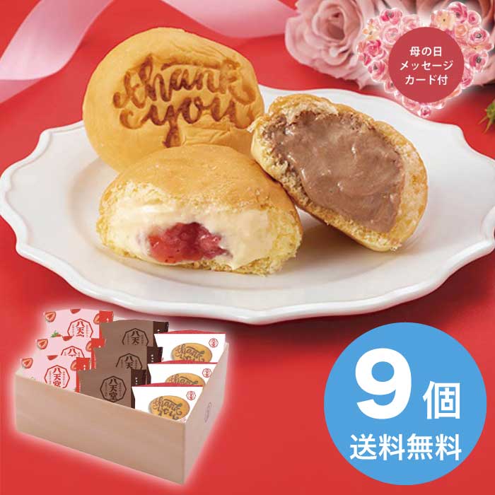 【P2倍+300円クーポン】母の日 5/15-17お届け Thank youくりーむパン9個詰合せ 2026 ギフト 洋菓子 詰め合わせ 和菓子 4000円 冷凍 送料無料 食品 [直送商品]