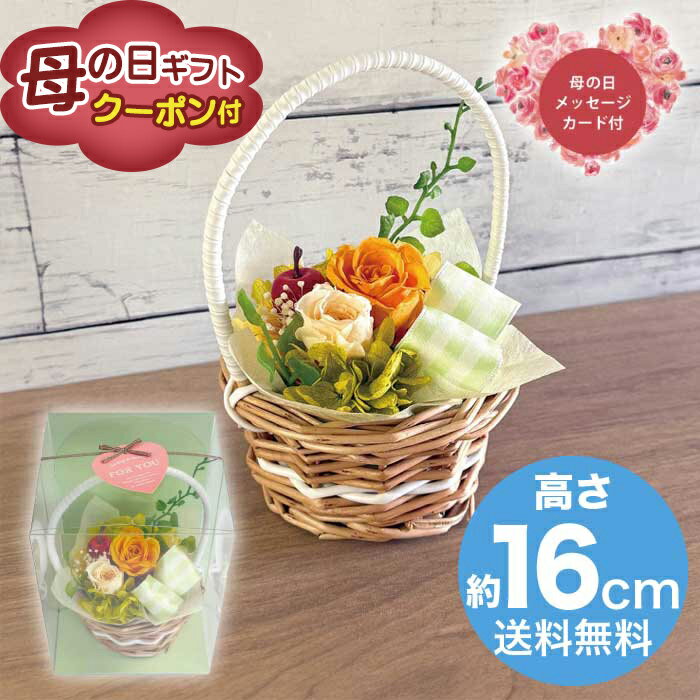 Rakuten - ＼期間限定500円OFFクーポン付／母の日 5/8-10お届け ギフトアレンジメント　ジャルダン　オレンジ 2026 ギフト ブリザードフラワー HANA 花 hana お祝い プレゼント 4000円 送料無料 [直送商品]