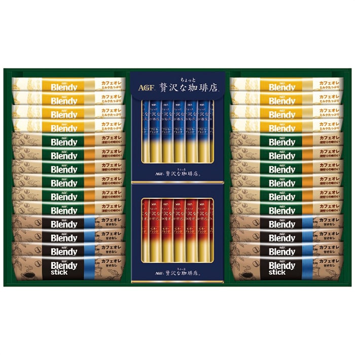 AGF スティック カフェオレ&ブラック アソートギフト 2025 ギフト コーヒー 珈琲 オシャレ もらって 嬉しい 美味しい 4000円 送料無料 食品 [直送商品]