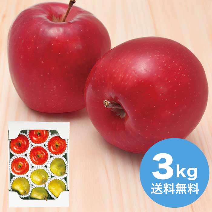 【お歳暮】 いずみ会の山形産サンふじりんごとラ・フランス約3kg 2025 ギフト フルーツ 旬 デザート 果..