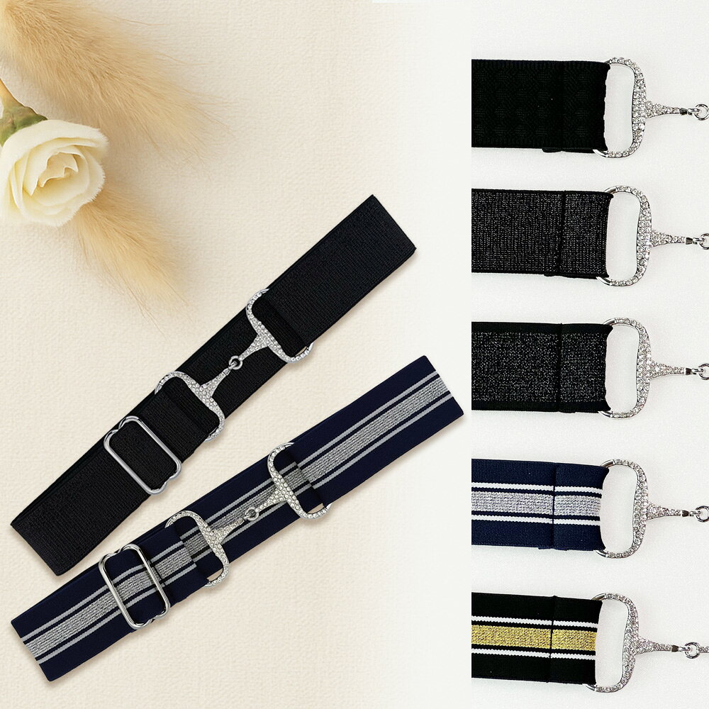 エラスティックベルト-ビットバックル-クリスタル