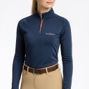 ハリーズホース ロングスリーブスポーツシャツ コーク |乗馬用品 レディース 女性 ベースレイヤー スポーツレイヤー ジップアップシャツ フィット 重ね着 レイ...