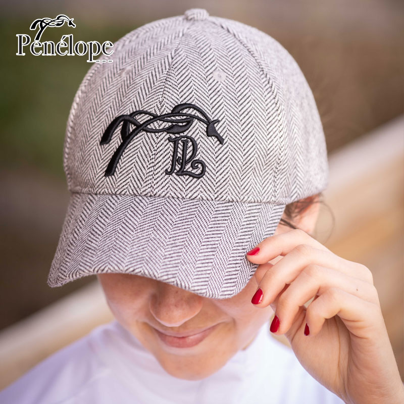 ペネロペ Naomiキャップ-シェヴロンブラック | 乗馬用品 ベースボールキャップ 起毛 PENELOPE