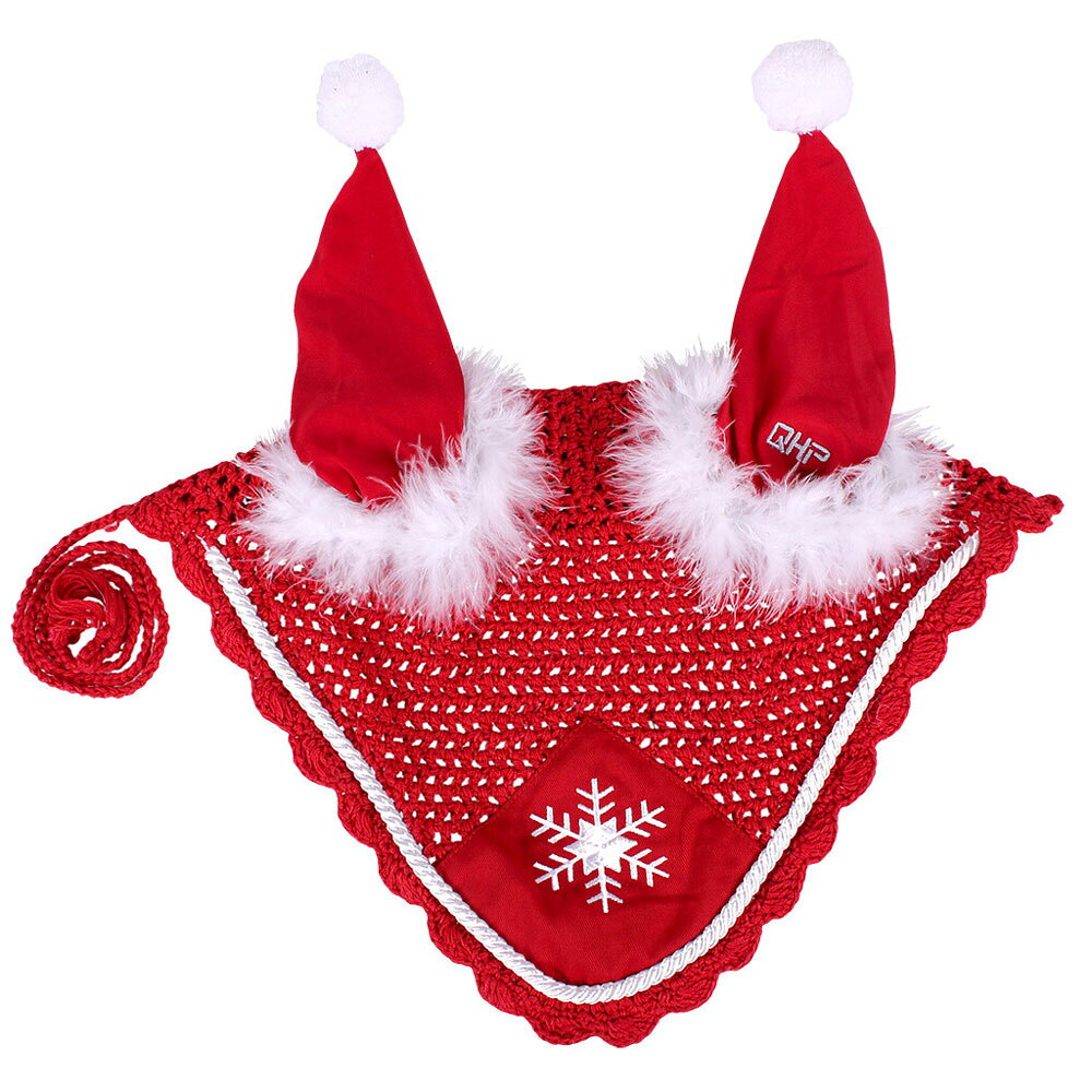 QHP　クリスマスイヤーネット｜乗馬用品　馬具　馬　クリスマス　Xmas X'mas　コス...