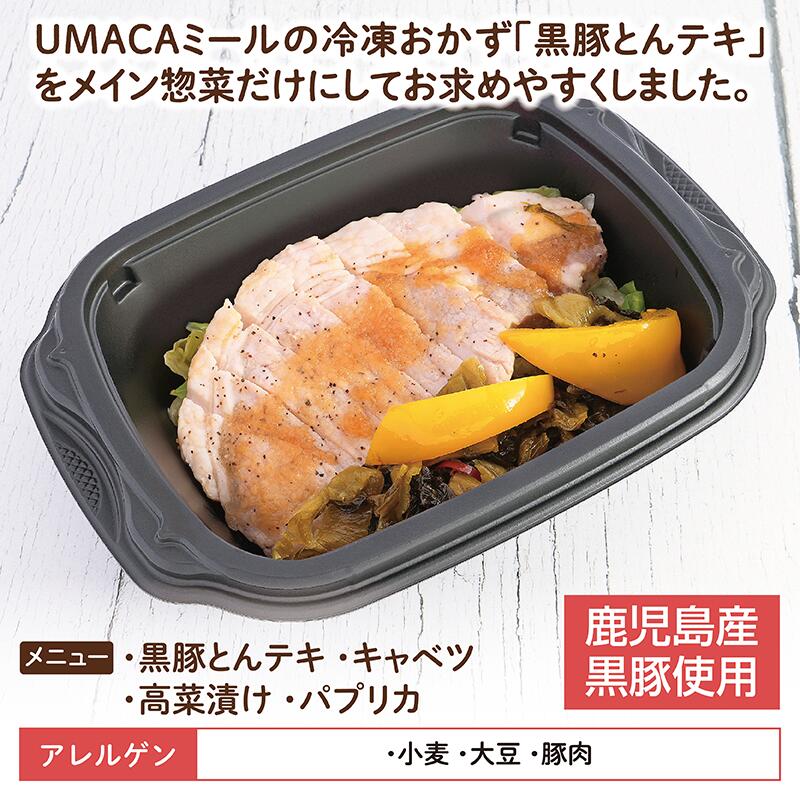 【デリカ黒豚とんテキ】　冷凍食品 冷凍惣菜 惣菜 九州 ご当地 美味しい グルメ 和食 温めるだけ おかず 簡単 レンチン 冷凍おかず 時短 保存 UMACA