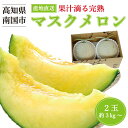 高知県南国市産マスクメロン 2個入り(1個約1.5kg~)【送料無料】産地直送 国産 ギフト プレゼント 高級 フルーツ 果物 スイーツ 誕生日 記念日 お中元 大玉 贈答用 ご自宅用 お取り寄せ 西島園芸団地