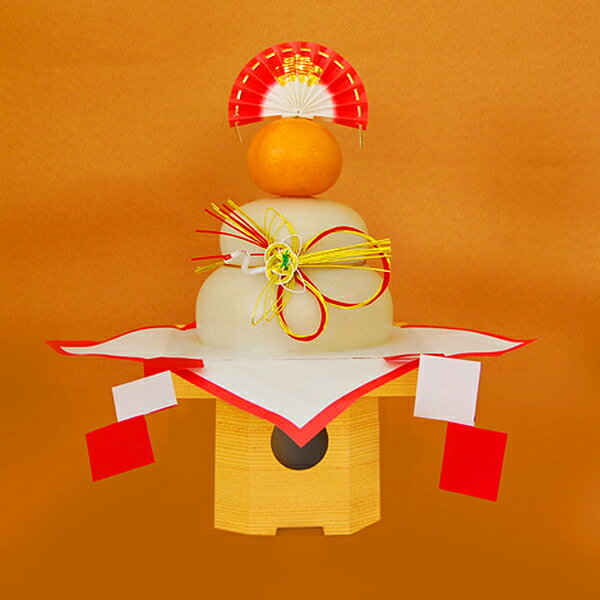 予約受付中：12月中旬頃より発送予定|もちの城北／日本のお正月 鏡餅1kg三方付(上下一体型)