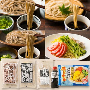 麺工房ゑり善/生麺バラエティセット(寒河江川そば・更科そば・超太そば・冷やし中華・めんつゆ付)