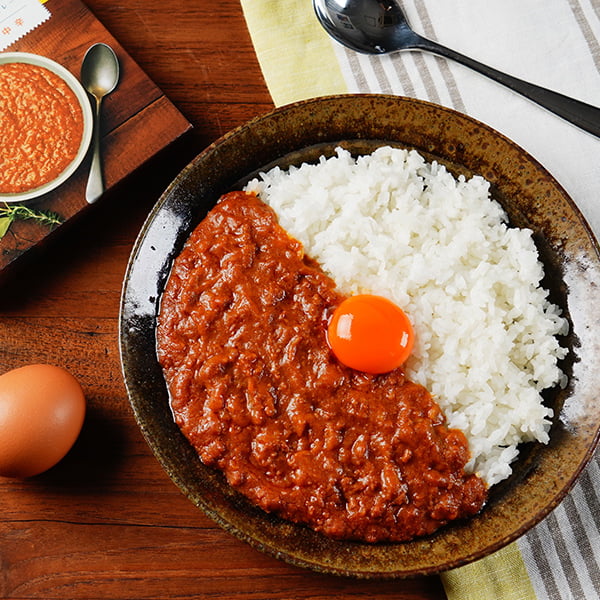 ウフウフガーデン/キーマーカレーと生たまごセット